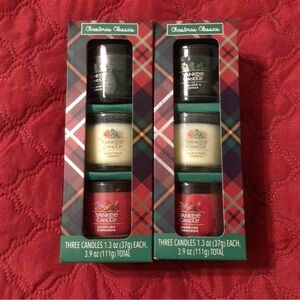 Yankee Candle Festive Trio Set - Green, Cream, Red